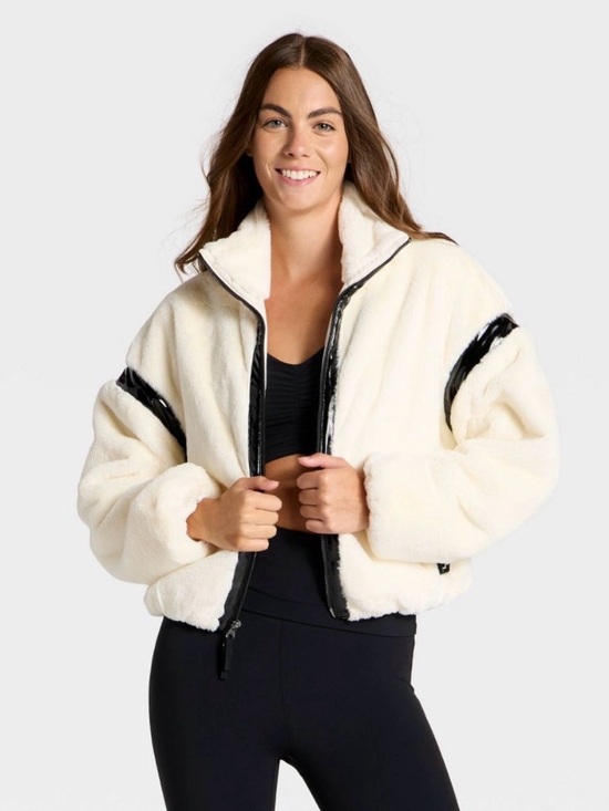 JoyLab Jackets & Blazers - Women's Faux Fur PU Trim Jacket - JoyLab